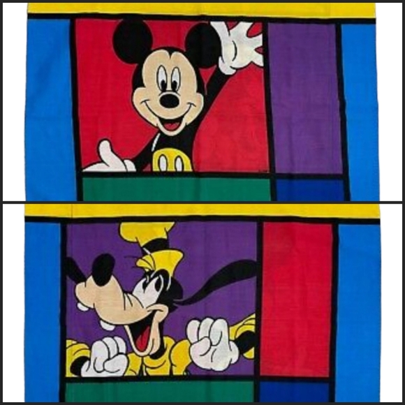 Vintage 90s Disney Mickey & Crew -2 Twin Sheet & 2 Pillow Cases RARE New Sealed - Picture 3 of 16